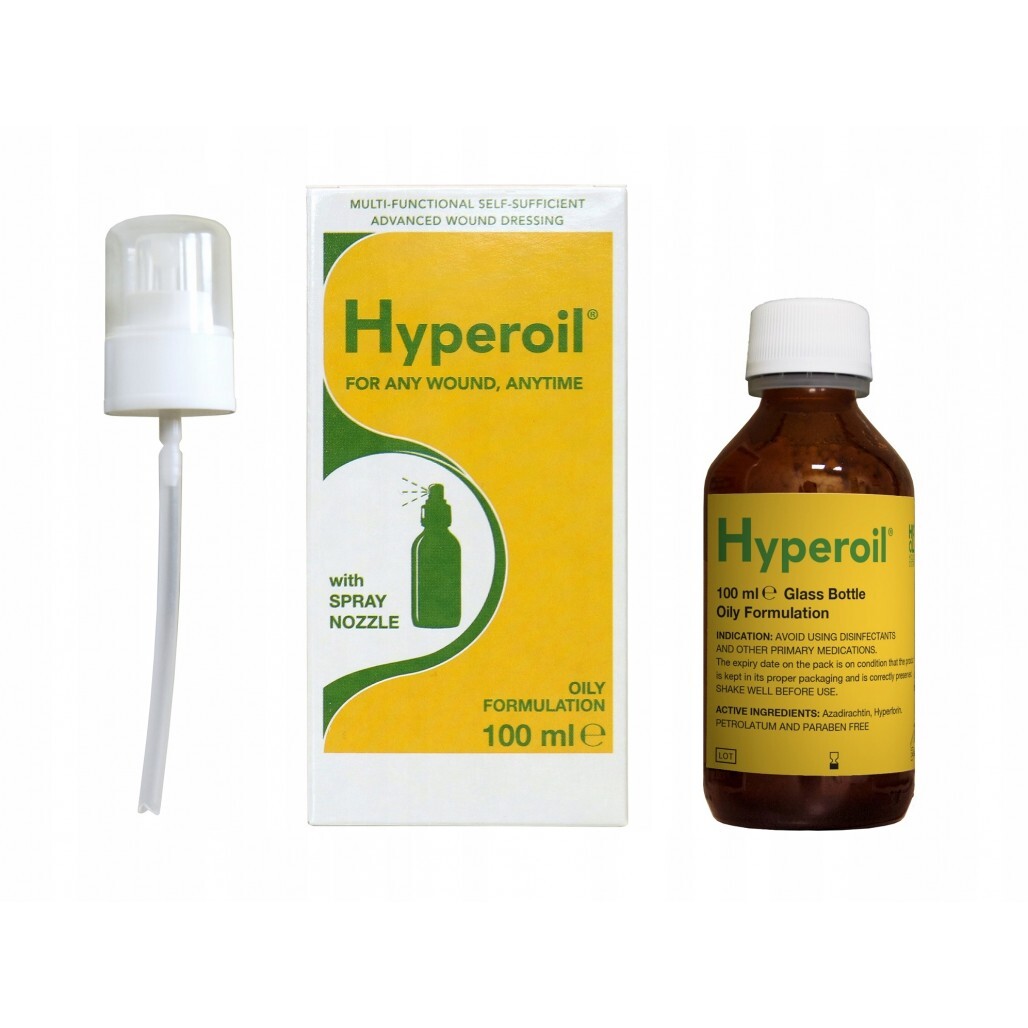 Масло Hyperoil для заживления ран (стеклянный флакон с дозатором, 100 мл)